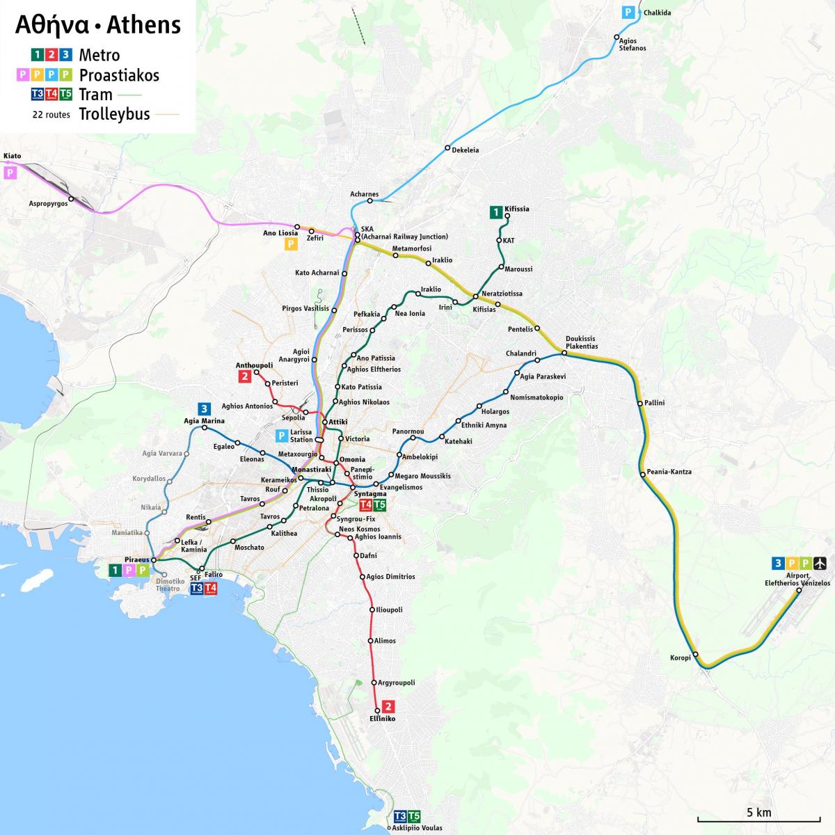 Mapa stacji benzynowych w Atenach